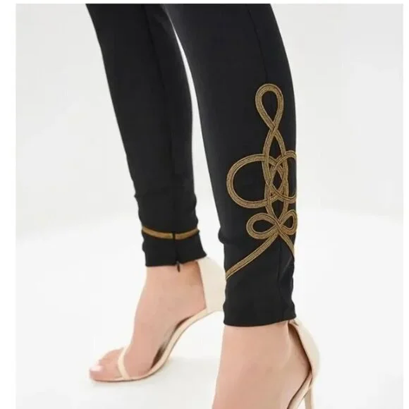 Like New, Polo Ralph Lauren  Bullion Trim Legging Pants - Picture 6 of 16